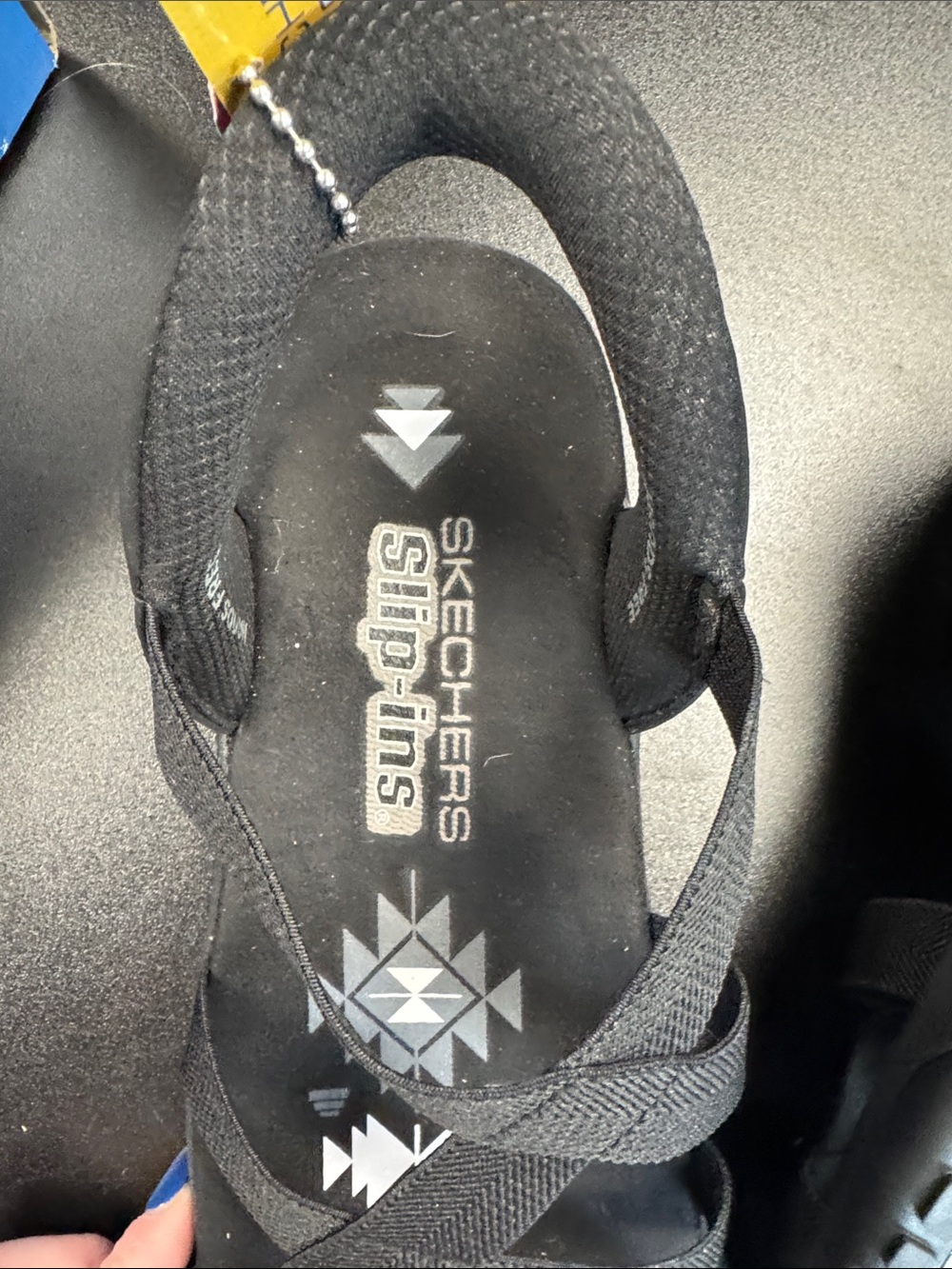 Skechers Black Strappy Sandals - Picture 5 of 10